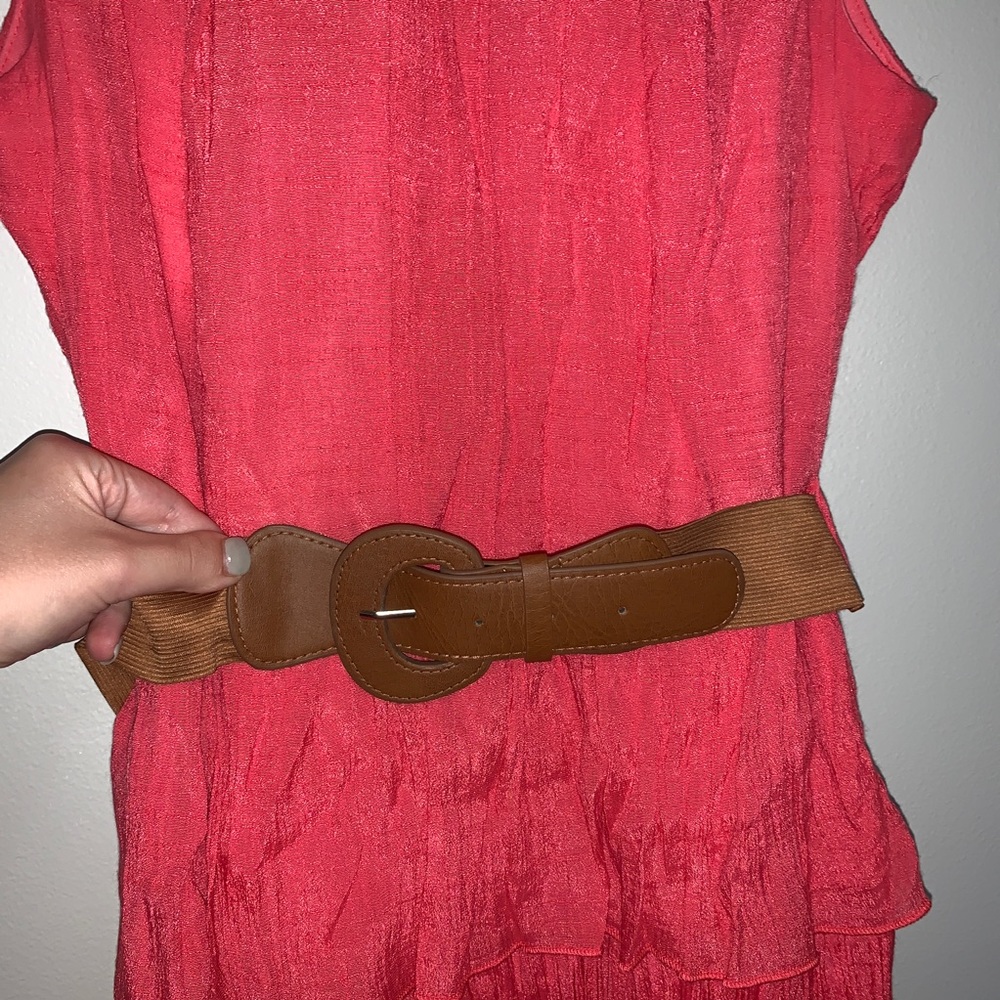Pink Dress with Belt - Picture 2 of 4